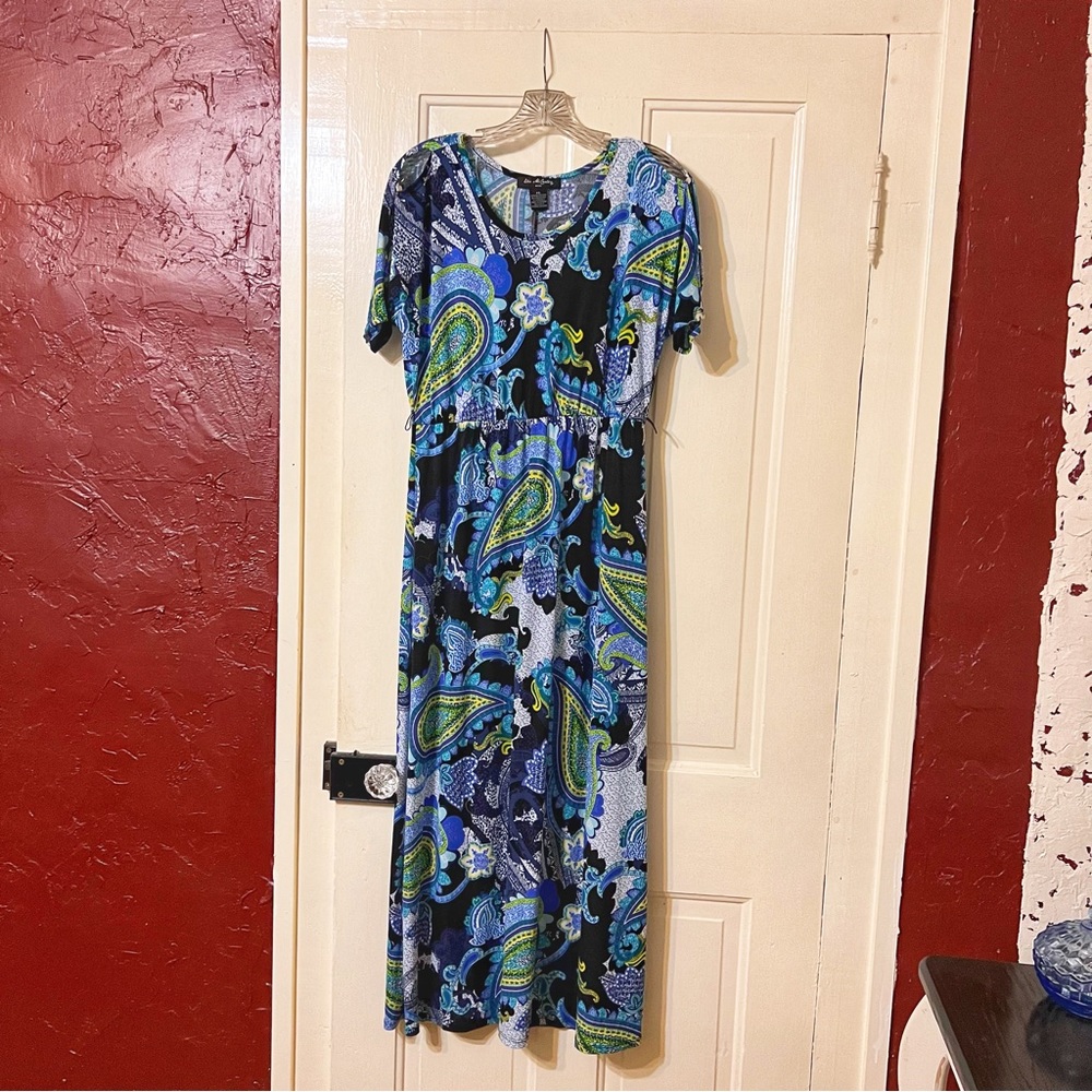 Blue Paisley Maxi Dress
